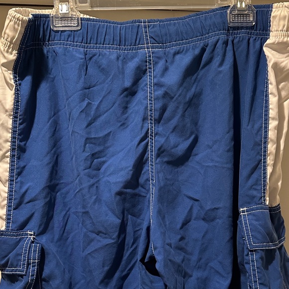 Nike Blue and White Cargo Swim Shorts - Picture 5 of 6